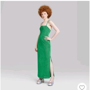 Lace - Up Back Maxi Bodycon Dress Size M